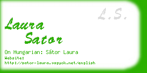 laura sator business card